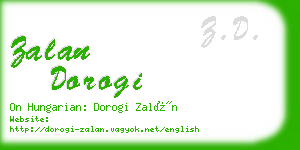 zalan dorogi business card